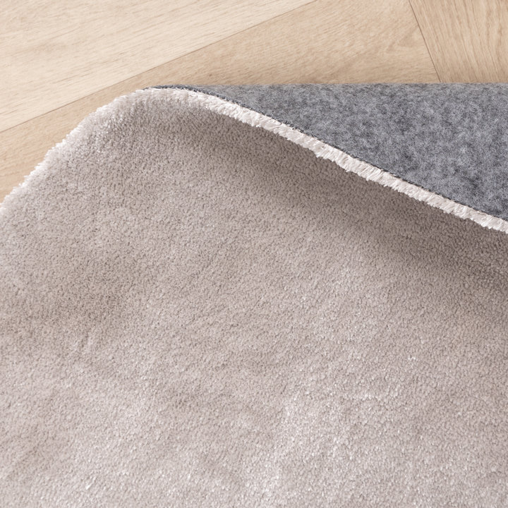 Rond wasbaar viscose vloerkleed - Vive Grijs