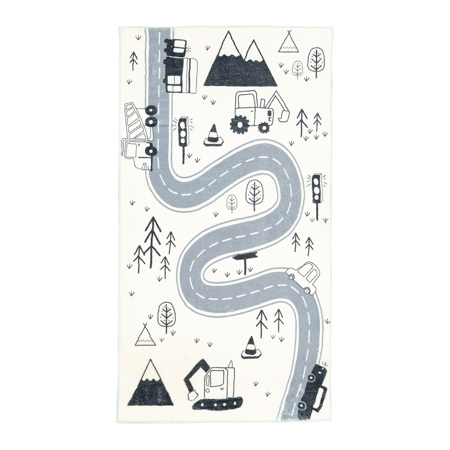 Auto speelkleed - Dex Road Zwart - sfeer