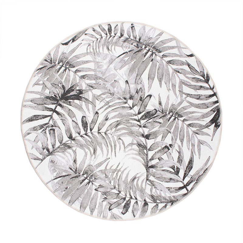 Rond vloerkleed - Palmier Leaves Grey - sfeer