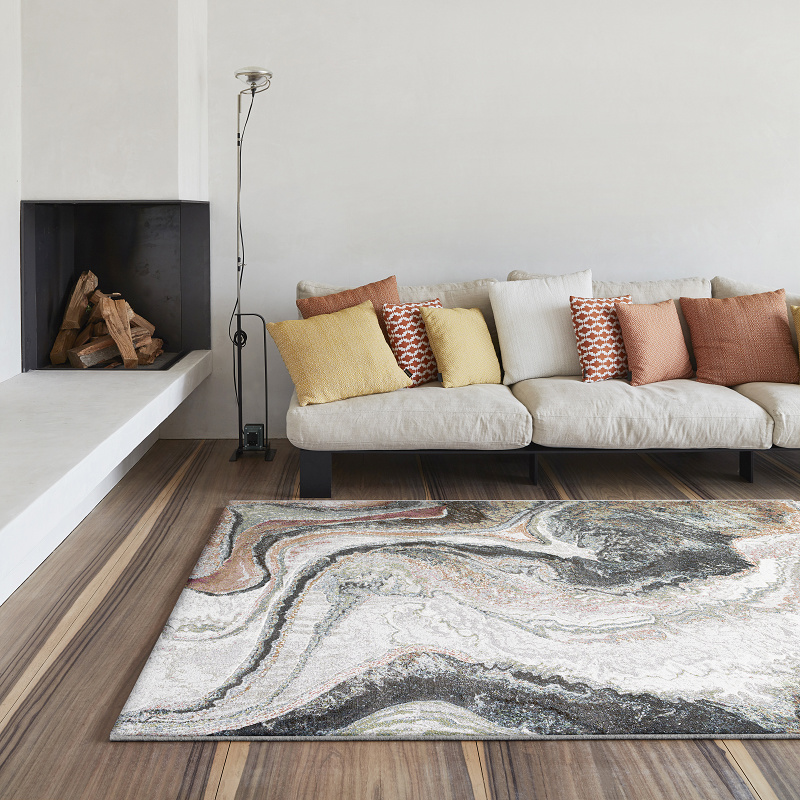 Vierkant modern vloerkleed - Aspen Groen 7270