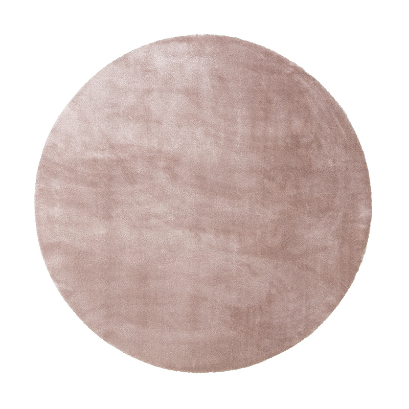 Rond wasbaar viscose vloerkleed - Vive Oudroze - sfeer