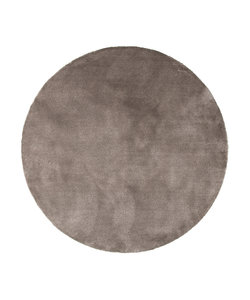 Rond wasbaar viscose vloerkleed - Vive Taupe