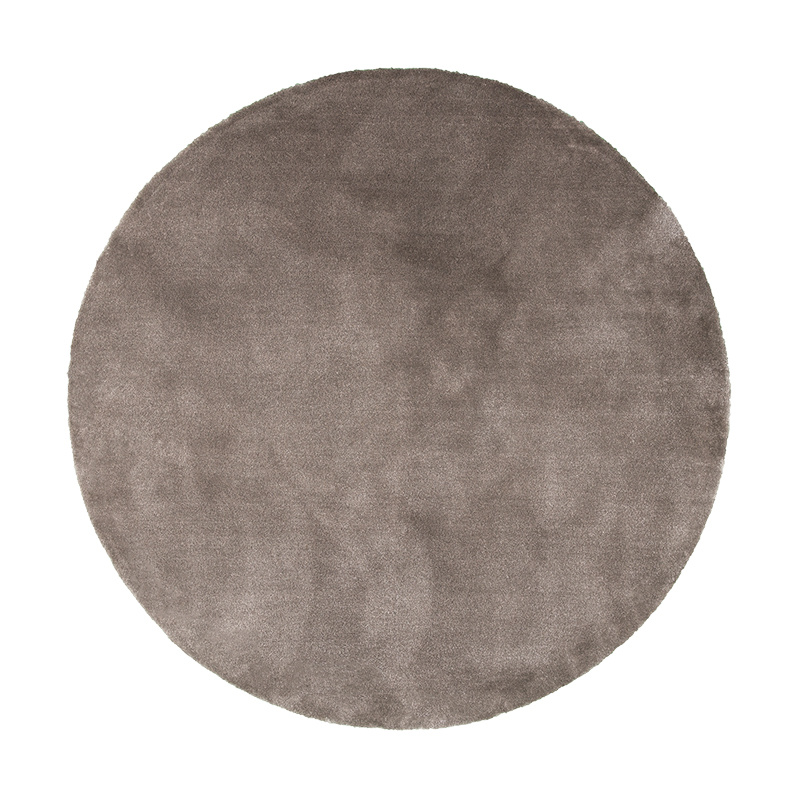 Rond wasbaar viscose vloerkleed - Vive Taupe - sfeer