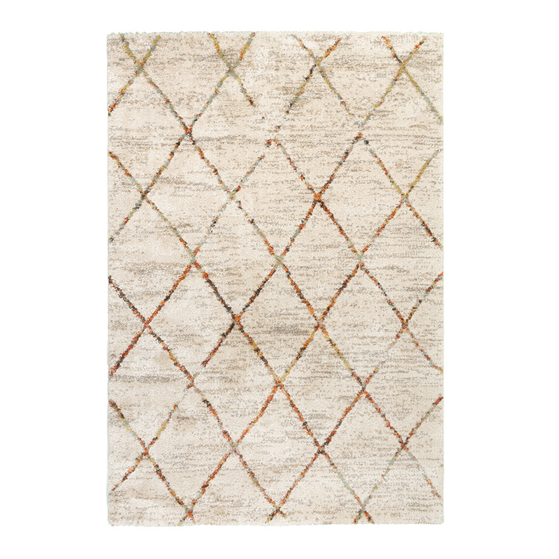 Hoogpolig vloerkleed - Blend Lines Terra - sfeer