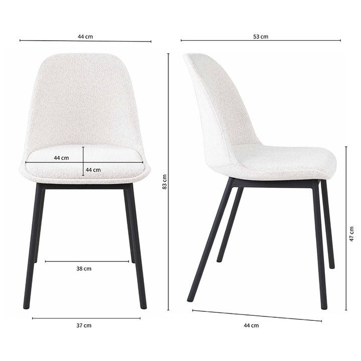 Eetkamerstoel - Lana Wit
