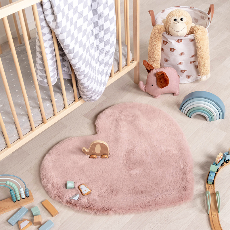 Kindervloerkleed - Huggy Hart Roze