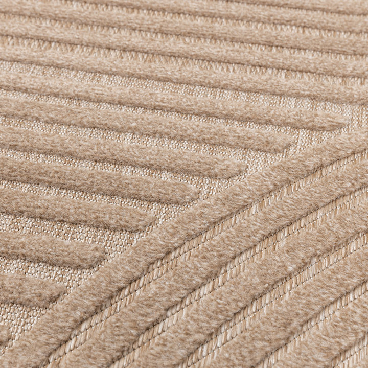 Modern binnen- en buitenkleed - Nori Curves Taupe