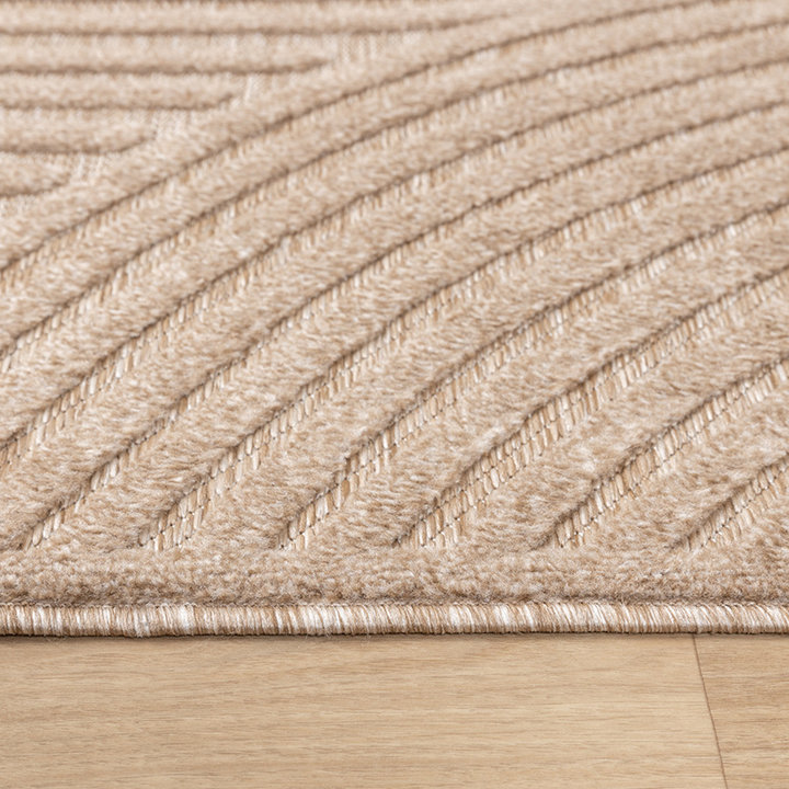 Modern binnen- en buitenkleed - Nori Curves Taupe