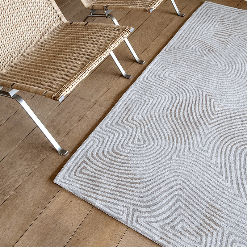 Modern vloerkleed - Meditation Coral 9228 Wit - sfeer