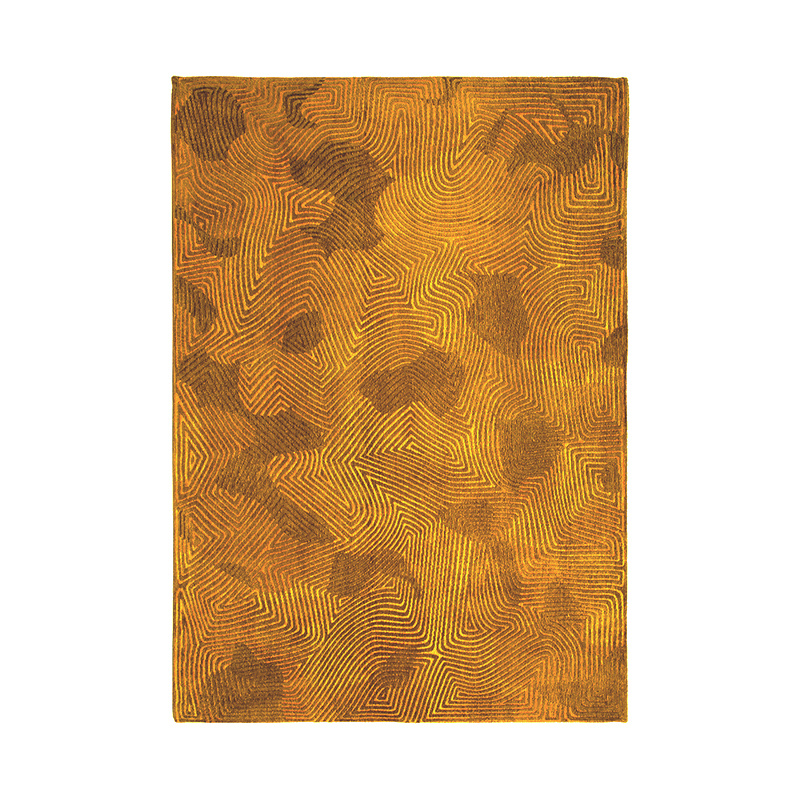 Modern vloerkleed - Meditation Coral 9226 Okergeel - sfeer