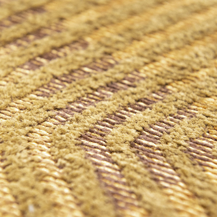 Rond modern vloerkleed - Meditation Coral 9226 Okergeel