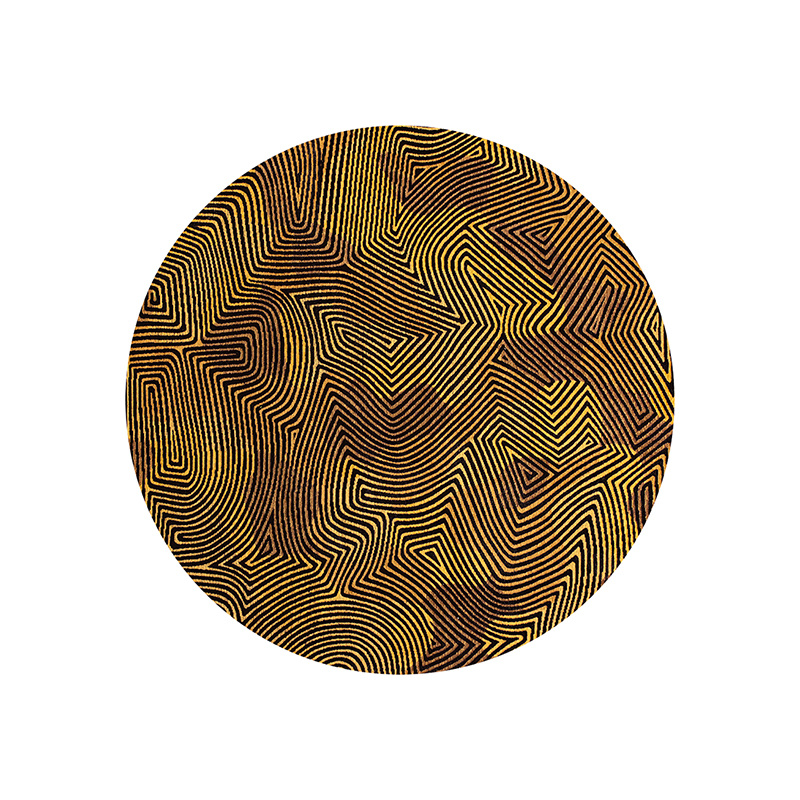 Rond modern vloerkleed - Meditation Coral 9227 Bruin