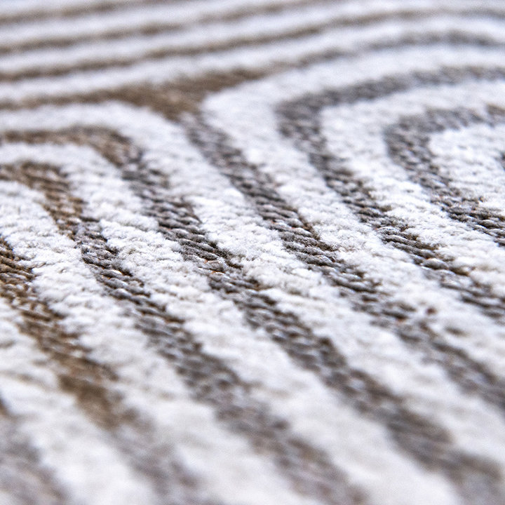 Rond modern vloerkleed - Meditation Coral 9228 Wit