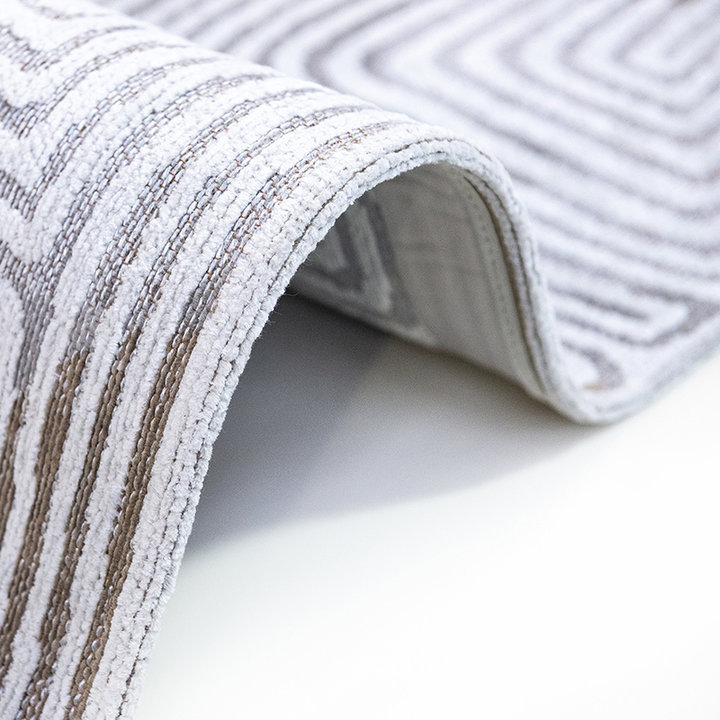 Rond modern vloerkleed - Meditation Coral 9228 Wit