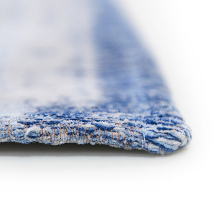 Vintage vloerkleed - Fading World Medaillon Blauw 9065