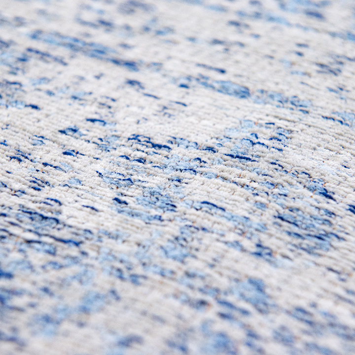 Vintage vloerkleed - Fading World Medaillon Blauw 9065