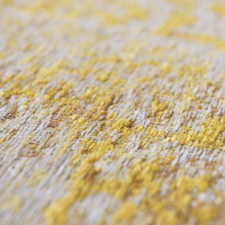 Vintage vloerkleed - Fading World Medaillon Geel 9062