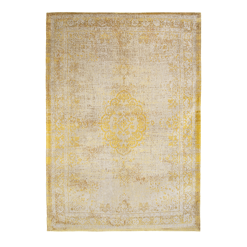 Vintage vloerkleed - Fading World Medaillon Geel 9062 - sfeer