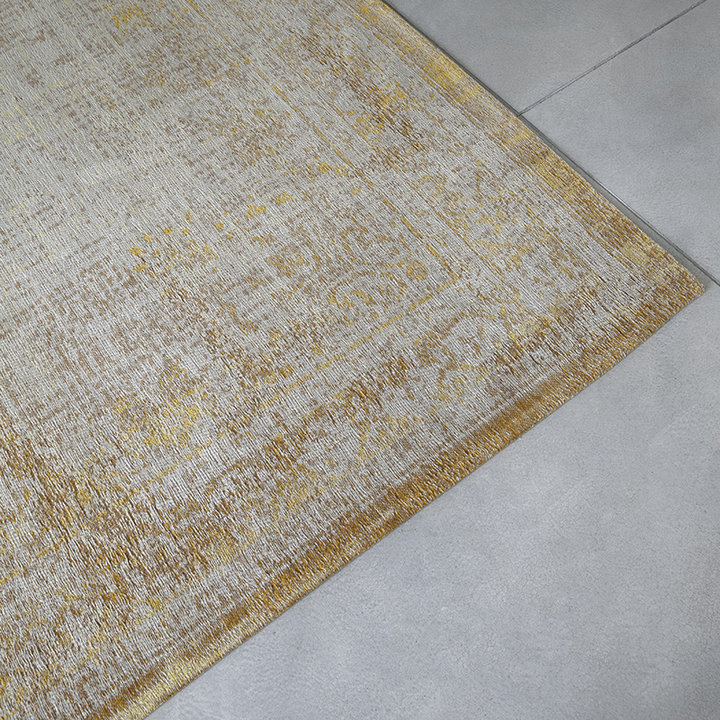 Vintage vloerkleed - Fading World Medaillon Geel 9062