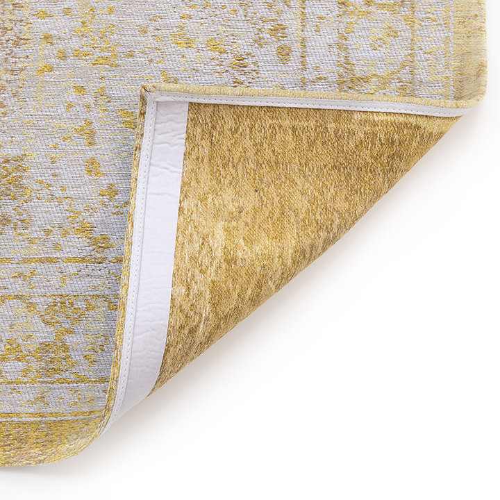 Vintage vloerkleed - Fading World Medaillon Geel 9062