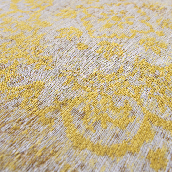 Vintage vloerkleed - Fading World Medaillon Geel 9062