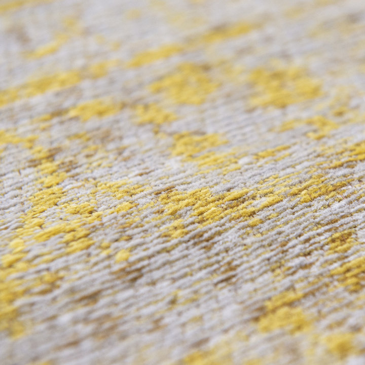 Vintage vloerkleed - Fading World Medaillon Geel 9062