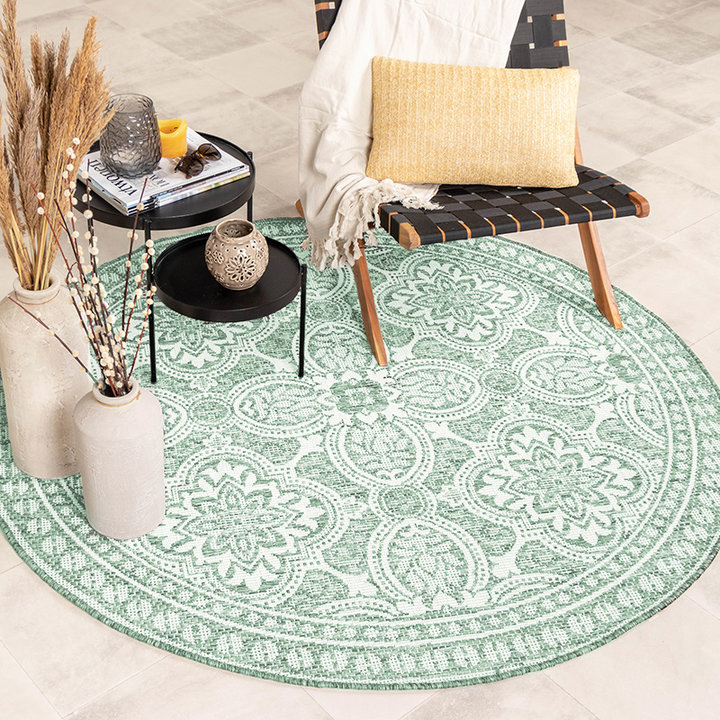 Rond buitenkleed - Summer Oriental Groen