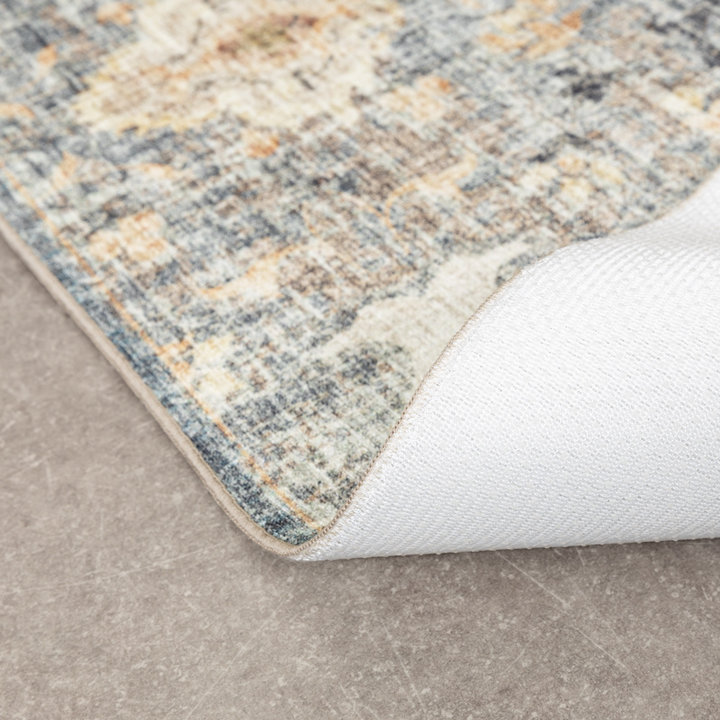 Dywan zewnętrzny vintage - Santo Mandala Niebieski/Szary