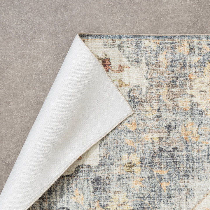 Dywan zewnętrzny vintage - Santo Mandala Niebieski/Szary