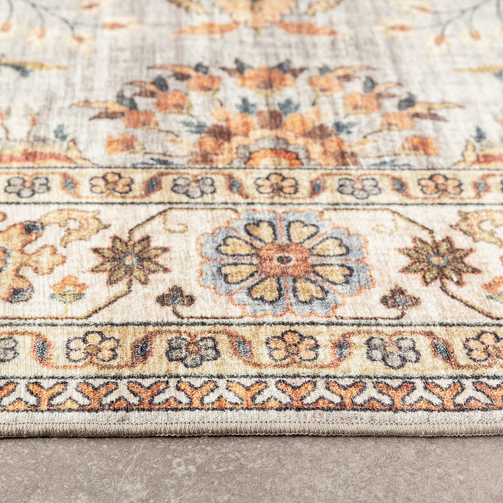 Dywan zewnętrzny vintage - Santo Flora Jasnoszary