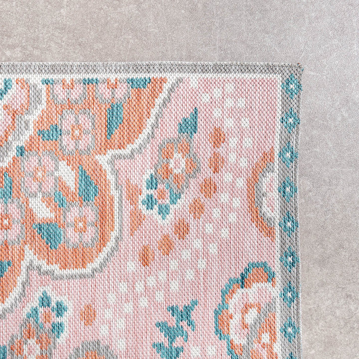 Dywan zewnętrzny boho - Vedra Medallion Różowy