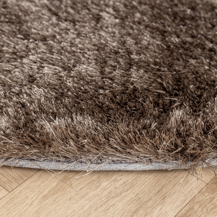 Dywan okrągły z długim włosiem - Glorious Srebrny/Szary