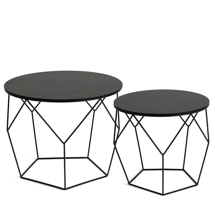 Bijzettafel - Gustav Zwart 2/set