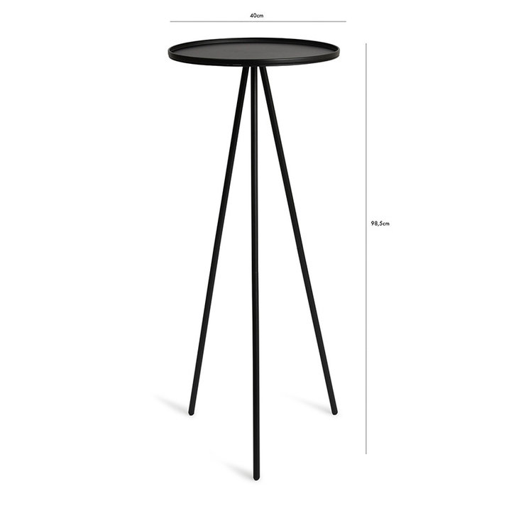 Bijzettafel - Amiens Zwart Hoog