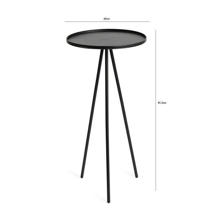 Bijzettafel - Amiens Zwart Laag