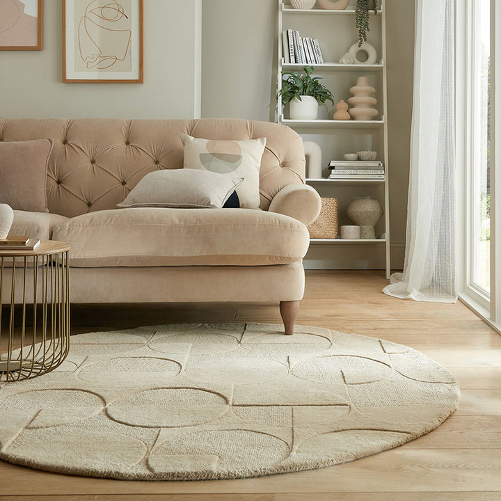 Rond modern vloerkleed - Mozo Gigi Beige/Creme