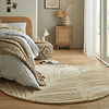 Rond modern vloerkleed - Solacio Leaves Beige - thumbnail