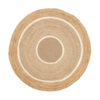 Rond Jute vloerkleed - Mirai Circle Wit/Naturel - thumbnail 1