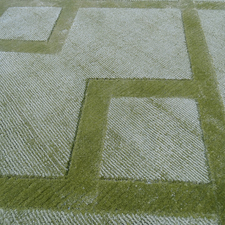 Viscose vloerkleed - Lev Geo Groen