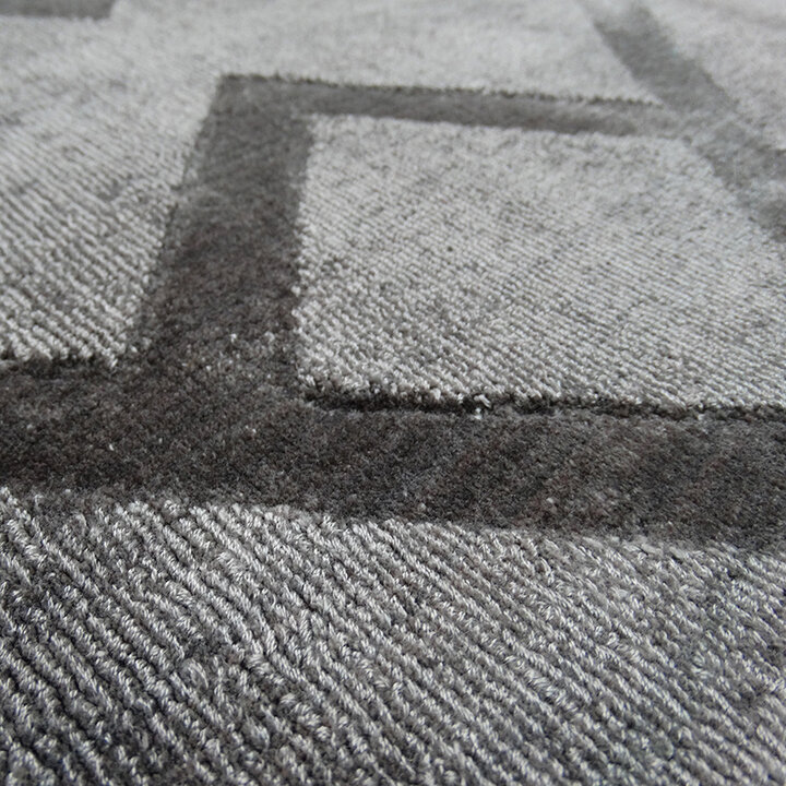 Viscose vloerkleed - Lev Geo Antraciet 