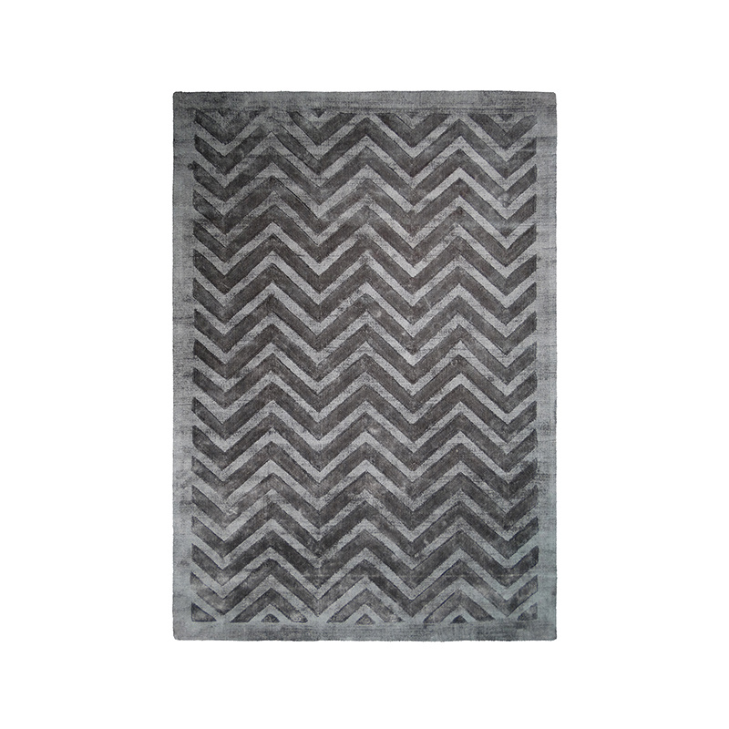 Viscose vloerkleed - Lev Waves Antraciet - sfeer