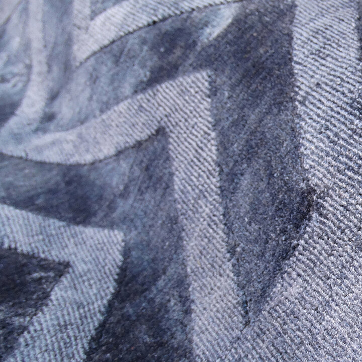 Viscose vloerkleed - Lev Waves Donkerblauw 