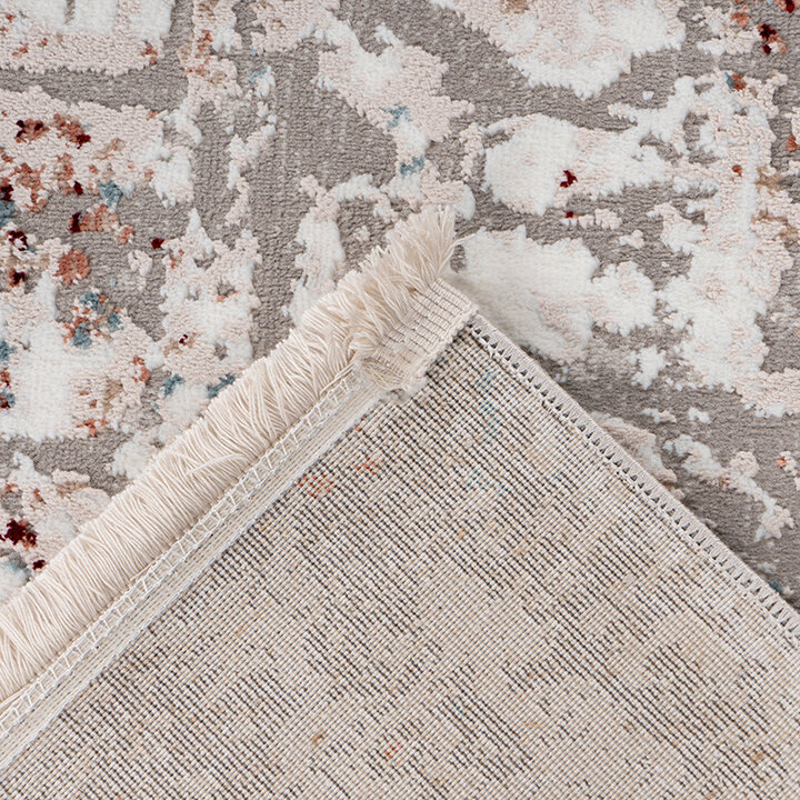 Vintage vloerkleed - Avdira 125 Grijs/Zalmroze