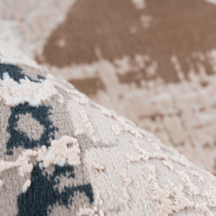 Vintage vloerkleed - Avdira 225 Grijs/Blauw