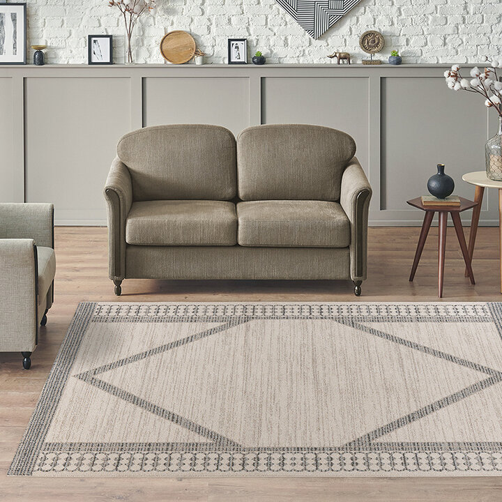 Modern vloerkleed - Gino 325 Beige/Blauw