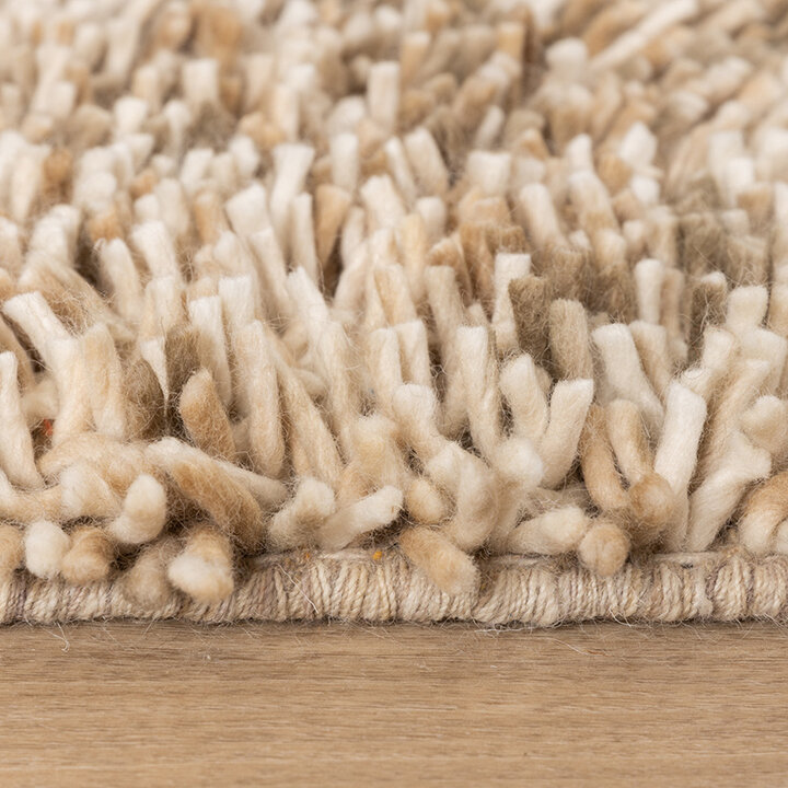 Dywan wełniany z długim włosiem - Elin Beżowy