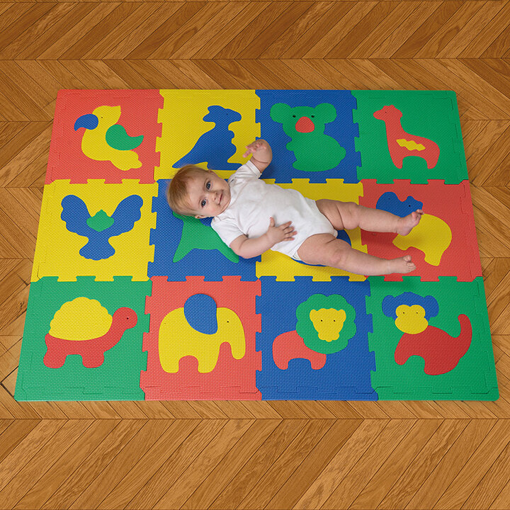 Foam puzzelmat - Sam Safari Multicolor