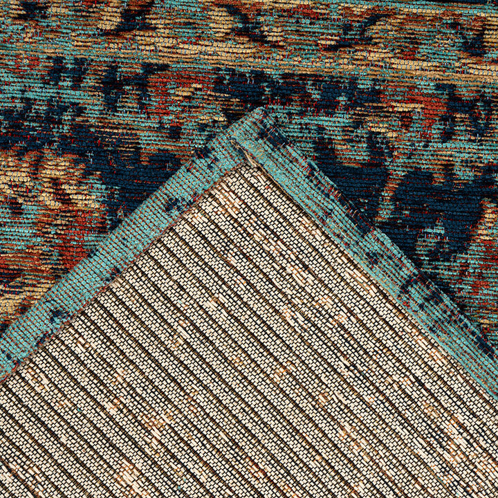 Vintage vloerkleed -  Carter 225 Multicolor/Blauw 