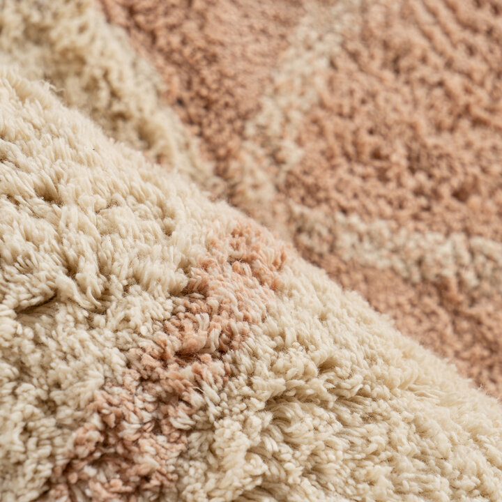 Geometrisch vloerkleed - Lymo 225 Creme/Oudroze 