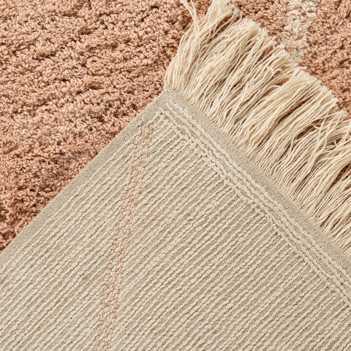 Geometrisch vloerkleed - Lymo 225 Creme/Oudroze 